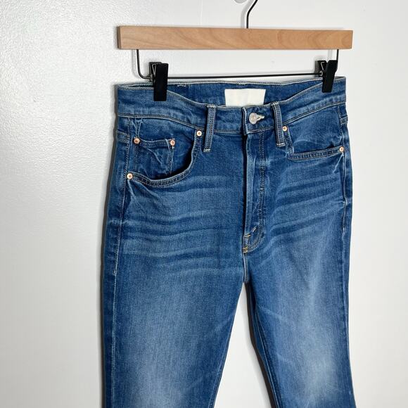 Mother Superior The Tripper Ankle Fray Jeans 27 Blue Its A Small World Wash - Picture 4 of 14